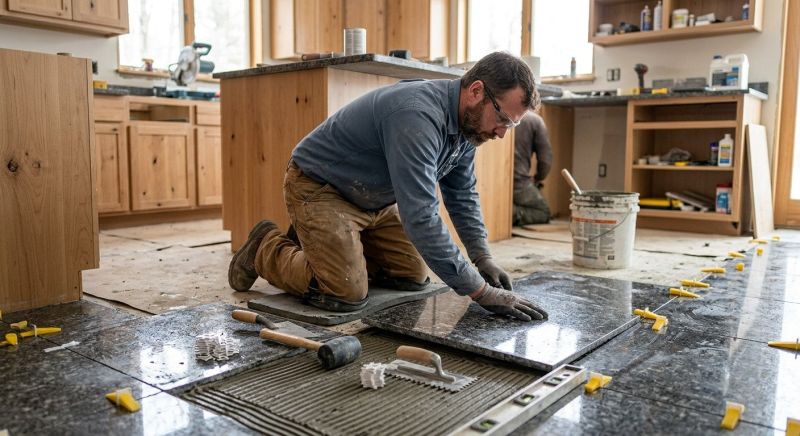 Granite Floor Installation in Kansas City, KS