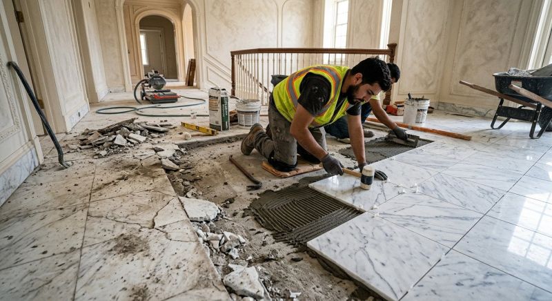 Marble Floor Replacement in Wilmington, NC