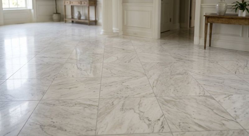 White Marble Tile Installation in Olathe, KS