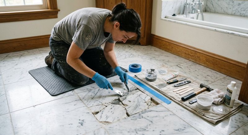 Marble Tile Repair in Olathe, KS