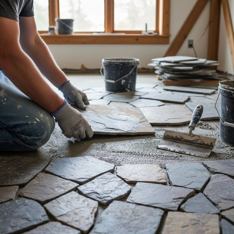Slate Floor Installation in Olathe, KS