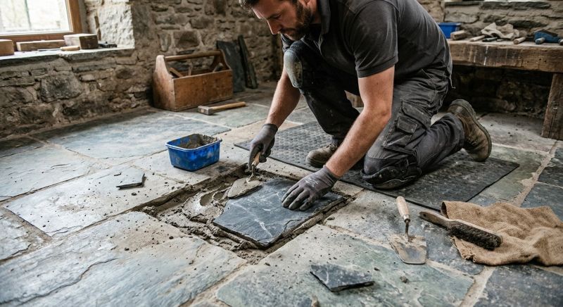 Slate Floor Repair in Olathe, KS