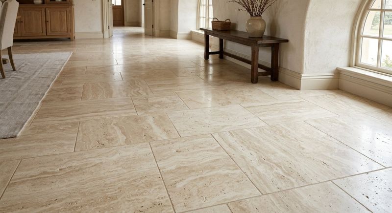 Travertine Floor Installation in Longmont, CO