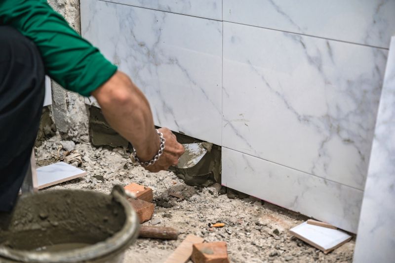 White Marble Tile Installation in Kansas City, KS